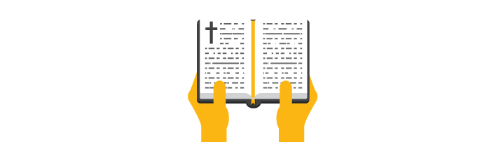 Hands with Bible Open