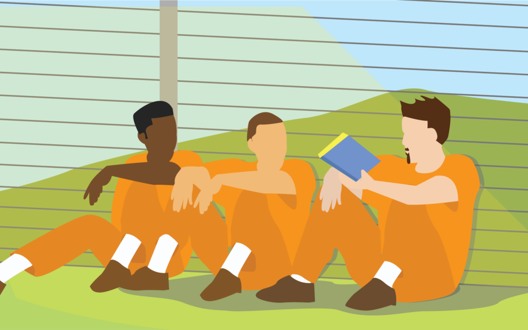 Two men in prison yard updated characters 01 01